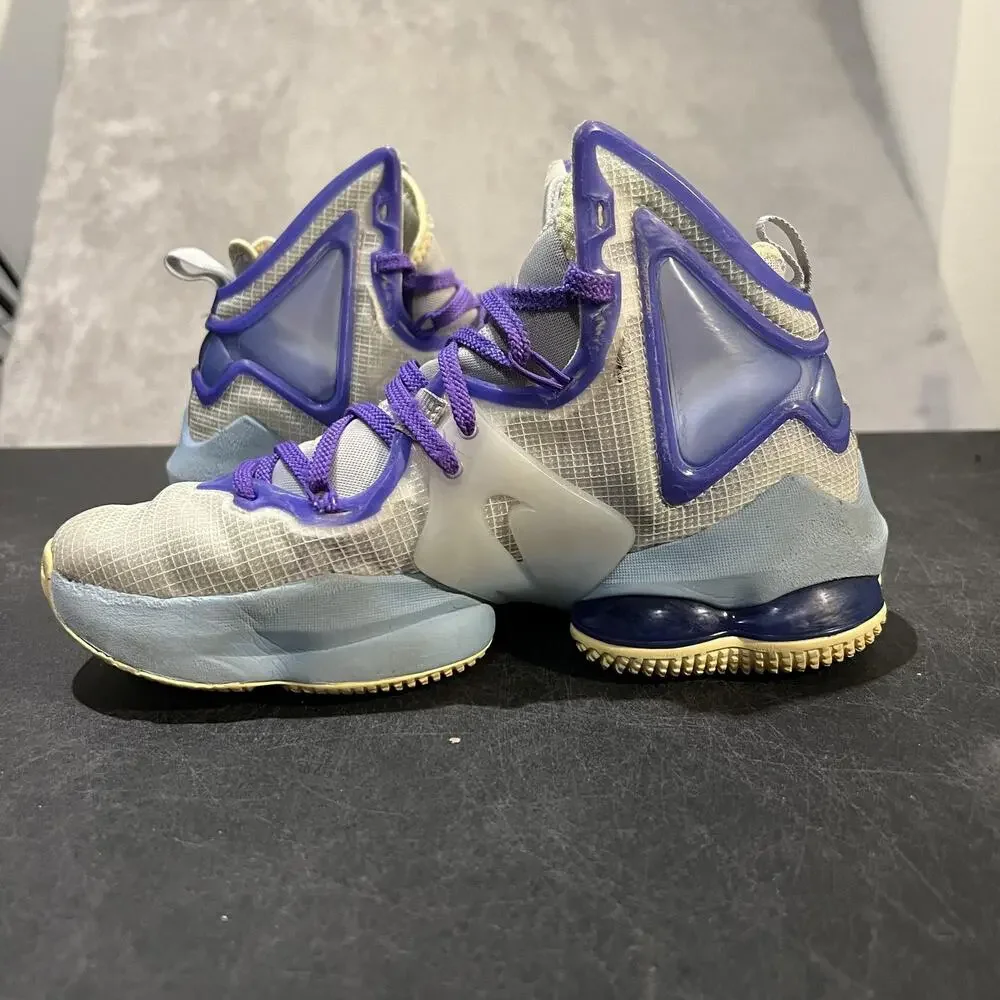 Nike LeBron 19 Shoes Youth Size 5.5Y Blue Purple Basketball DD0418-412 Sneakers